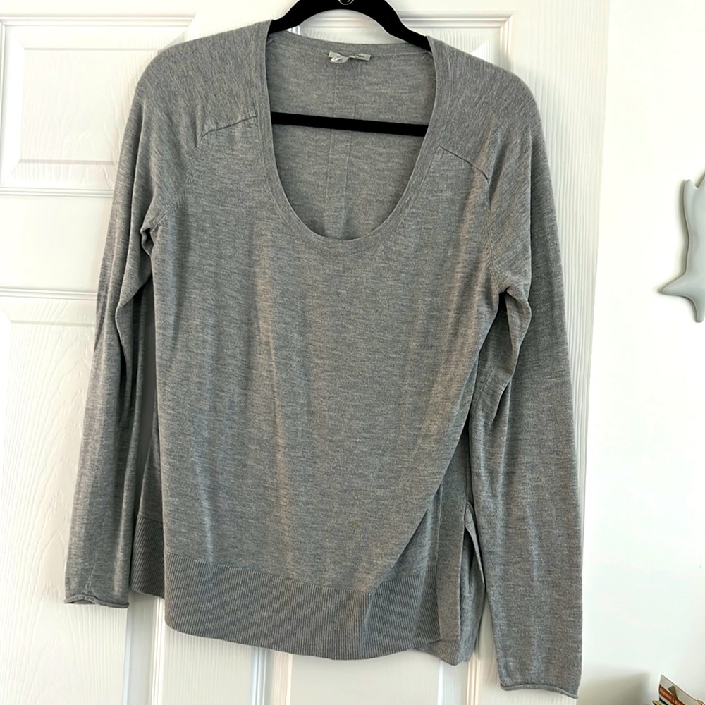 Halogen long sleeve sweater grey